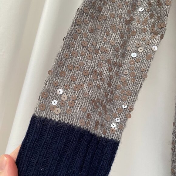 NWOT J Crew Womens Mohair Blend Sweater Size XS Gray Sequins Embellished HOLIDAY - Picture 6 of 11
